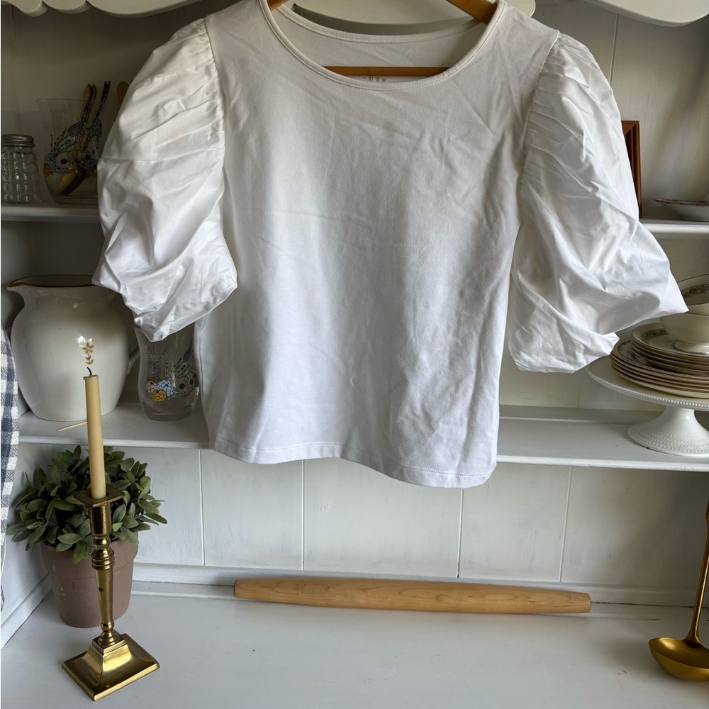 a new day White Puff Sleeve Blouse